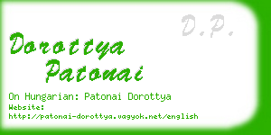 dorottya patonai business card